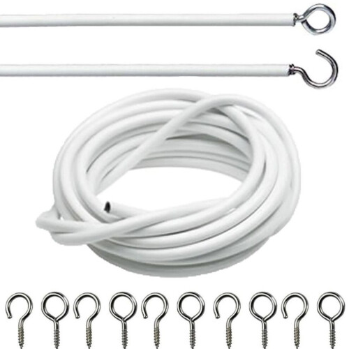 3 m PVC-gardintejp, belagd, med 4 fårögespik