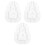 3 melon-shaped growing trays for fruit, ginseng, transparent 5
