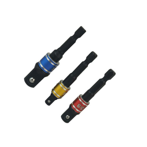 3-teiliges Schlagschrauber-Bit-Set mit Adapter und Verlängerung 2