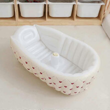 (90x55x30cm, love) Portable Foldable Inflatable Kids Swimming Pool Baby Bathtub 90*55*30cm