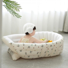 (90x55x30cm, bunny head) Portable Foldable Inflatable Kids Swimming Pool Baby Bathtub 90*55*30cm