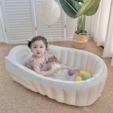 (90x55x30cm, daisy) Portable Foldable Inflatable Kids Swimming Pool Baby Bathtub 90*55*30cm