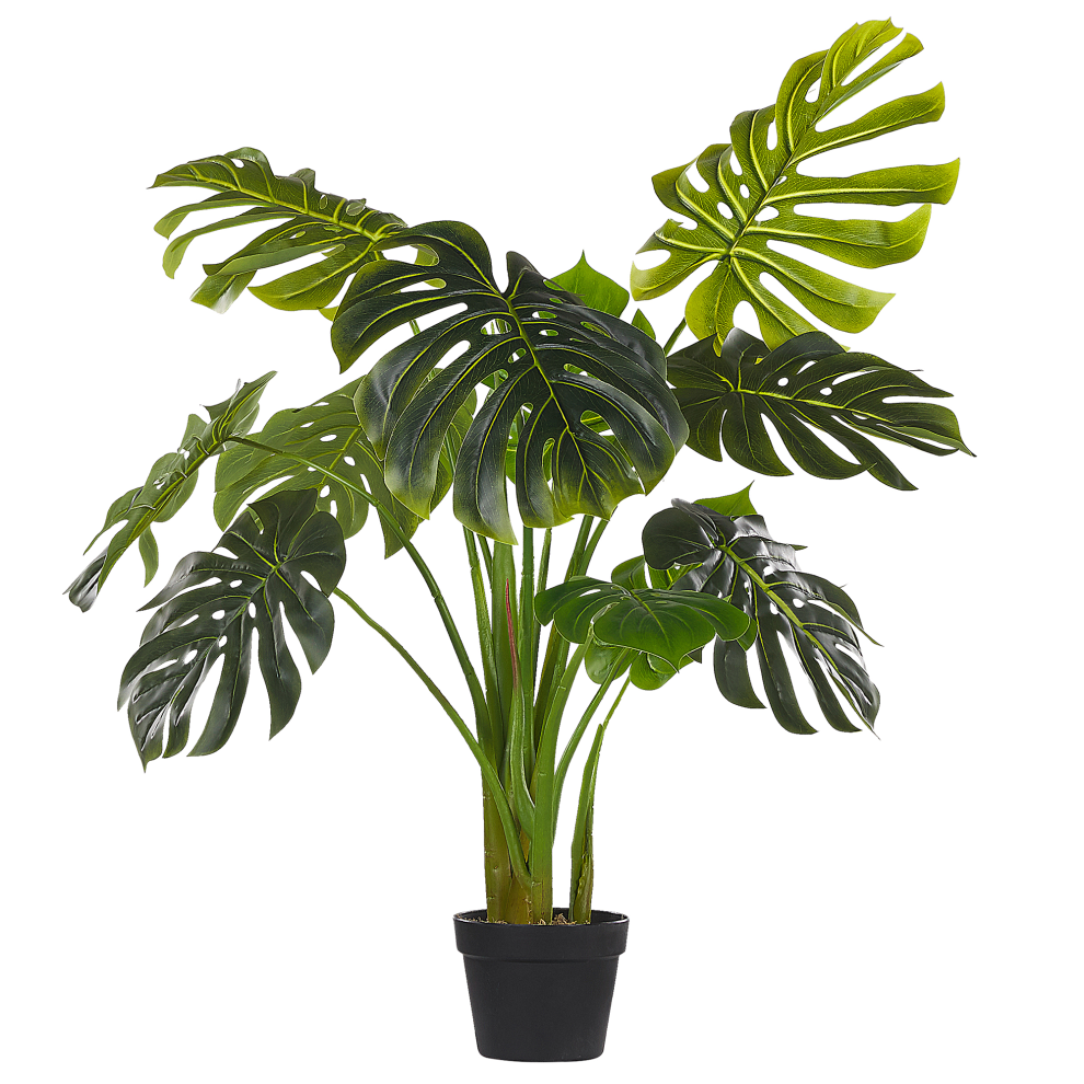Beliani Artificial Plant Monstera Plant 113 Cm Green
