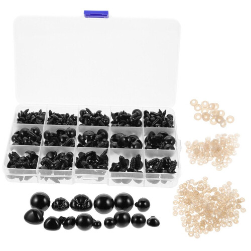 3 Sets Sicherheitsaugen mit Scheiben für Häkelpuppen