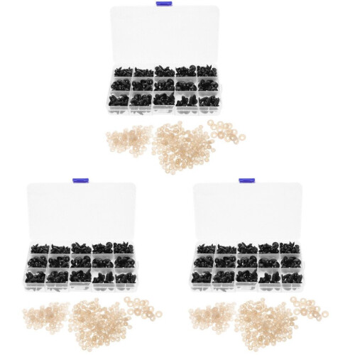 3 Sets Sicherheitsaugen mit Scheiben für Häkelpuppen 1