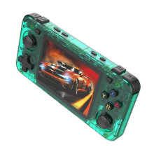 (64G Translucent Green) Handheld Game Console Portable Retro 7 Colors 64G/128G Memory Classic Games MP4 Player