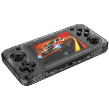 (128GB Translucent Black) Handheld Game Console Portable Retro 7 Colors 64G/128G Memory Classic Games MP4 Player