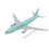 Intricate 16cm Alloy Airplane Model with Bracket for Display 5