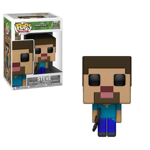 (POP 316) Creeper Steve Action Figure Model Statue Collectible PVC Material Game Character