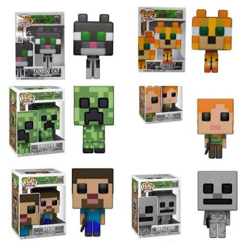 (POP 332) Creeper Steve Action Figure Model Statue Collectible PVC Material Game Character 1