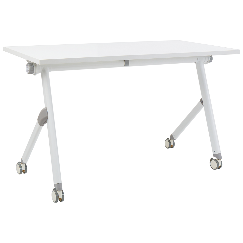 Foldable Office Desk BENDI White 120 cm 60 cm with Wheels-image-OPC-PGYMB9H-NEW
