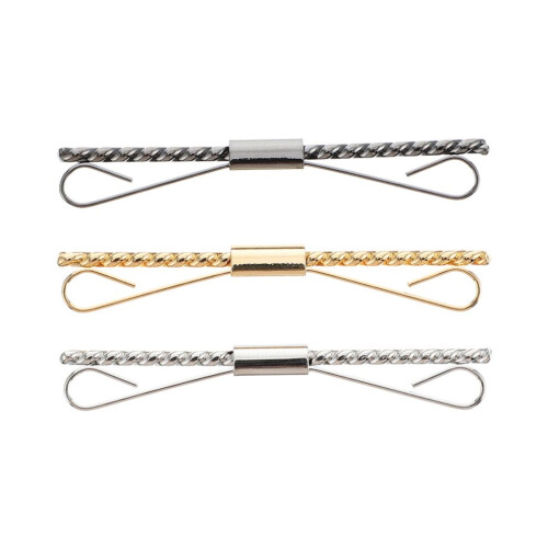 Ensemble de 3 porte-cravates pour hommes en or, argent,
