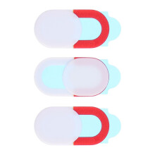 3-delige microfoonaccessoireset, beschermkap voor webcam, 1,8 cm, rood