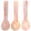 Cuchara de concha de 3 piezas, cuchara multifuncional para postre y 1