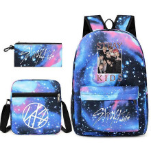 (3 pcs,14)3-Piece Backpack Set Kids Cartoon School Bag with Shoulder Bag and Pencil Case Breathable Waterproof