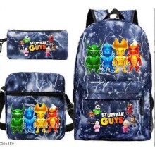 (3 pcs,26)3-Piece Backpack Set Kids Cartoon School Bag with Shoulder Bag and Pencil Case Breathable Waterproof