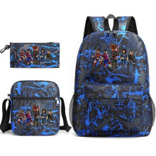 (3 pcs,39)3-Piece Backpack Set Kids Cartoon School Bag with Shoulder Bag and Pencil Case Breathable Waterproof