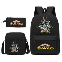 (3 pcs,54)3-Piece Backpack Set Kids Cartoon School Bag with Shoulder Bag and Pencil Case Breathable Waterproof