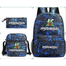 (3 pcs,21)3-Piece Backpack Set Kids Cartoon School Bag with Shoulder Bag and Pencil Case Breathable Waterproof