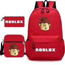 (3 pcs,36)3-Piece Backpack Set Kids Cartoon School Bag with Shoulder Bag and Pencil Case Breathable Waterproof