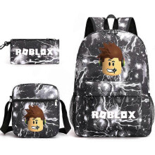 (3 pcs,29)3-Piece Backpack Set Kids Cartoon School Bag with Shoulder Bag and Pencil Case Breathable Waterproof