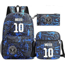 (3 pcs,8)3-Piece Backpack Set Kids Cartoon School Bag with Shoulder Bag and Pencil Case Breathable Waterproof