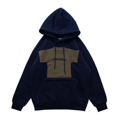 (XL, royal blue) American Retro Patchwork Fleece Jacket Unisex Oversized Casual Pullover Sweatshirt