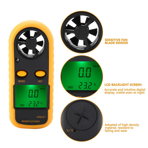 SMART SENSOR AR816+ Anemometer: aktueller/durchschnittlicher/ maximaler Windgeschwindigkeitstest 2