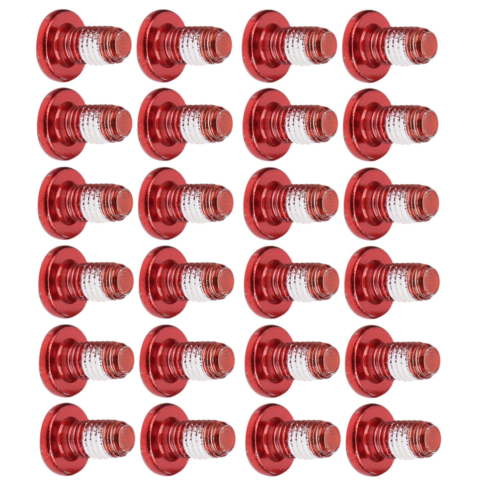24Pcs T25 Steel Bicycle Disc Brake Screws M5x10mm Colorful Red 7631360429670