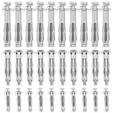 30-piece wall anchor set for plasterboard with high-strength design