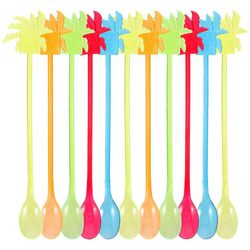 30 cucharas de plástico desechables para fiestas y postres.