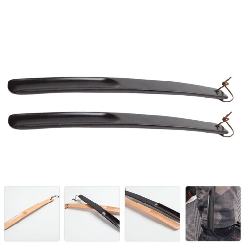 38 cm wooden shoehorn with random 2