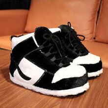 (34 44,A1黑白熊猫)Funny Home Slippers Yeezy Couple Winter Warm Fuzzy Shoes Indoor Outdoor Non-Slip