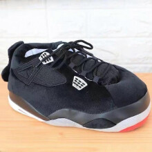 (34 44,A4黑)Funny Home Slippers Yeezy Couple Winter Warm Fuzzy Shoes Indoor Outdoor Non-Slip