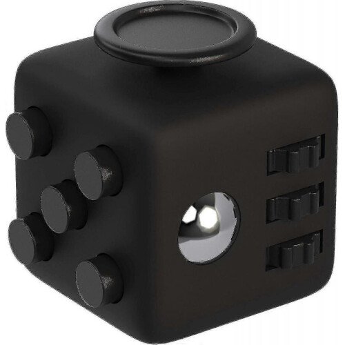 Spacer Fidget Cube Anti-stress with 6 Different Functions Anti-stress Dice (black