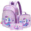 (pink) Unicorn Glitter 3-Piece Backpack Set, Cute Kids School Backpack, Breathable Polyester 1