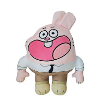 (As shown, pink 30cm) World of Gumball Plush Toy Anime Collectible Figure Mismatched Mouth Series Youth Gift