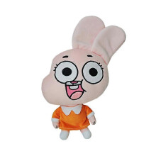 (As shown, pink1 33cm) World of Gumball Plush Toy Anime Collectible Figure Mismatched Mouth Series Youth Gift