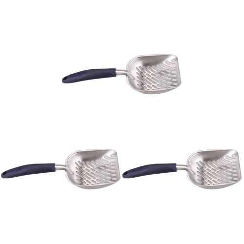 3pcs Long-Handled Cat Litter Boxes - Metal 1