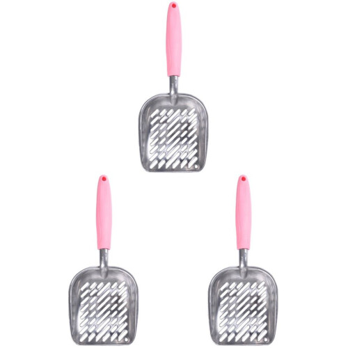 3pcs. Long-handled metal cat litter scoop 2