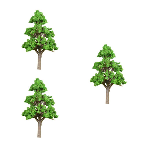 3 stuks kunstmatige mini-boompjes, plastic, middelgroot 1