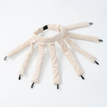 (beige)New Fleece Octopus Hair Curler, No Heat Sleep Hair Rollers, Washable Headband