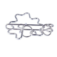 (starfish) Metal Buckle Rings Brain Game Toy Fidgets Locked Puzzle Teaser Toy for Family Kids Autisms ADD Tension Alleviation Toy