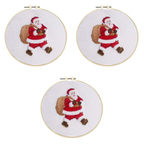 3-delat DIY-broderikit för jultomten, pysselmaterial 2