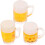 3-piece plastic beer cup set with beer model for craft projects 3