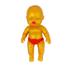 (1) Squeezable Toy TPR Palms Doll Soft Golden Doll Decompression Toy Stress Relief Fidgets Autisms Slow Rising Stretch Toy Multicolor