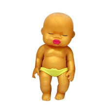 (4) Squeezable Toy TPR Palms Doll Soft Golden Doll Decompression Toy Stress Relief Fidgets Autisms Slow Rising Stretch Toy Multicolor