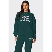 (XL, Green) 2025 Fall Winter New Women's Jacket and Wide Leg Pants Set Loose Thick Long Sleeve Casual Outfit
