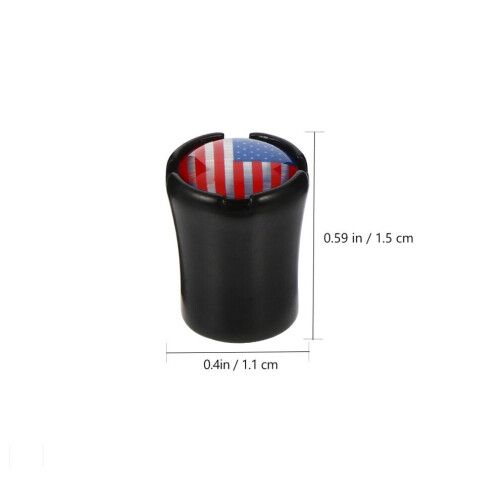 4 ventieldopjes met Amerikaanse vlag, zwart 1