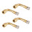 4 90 degree angled universal valve extensions, yellow 1